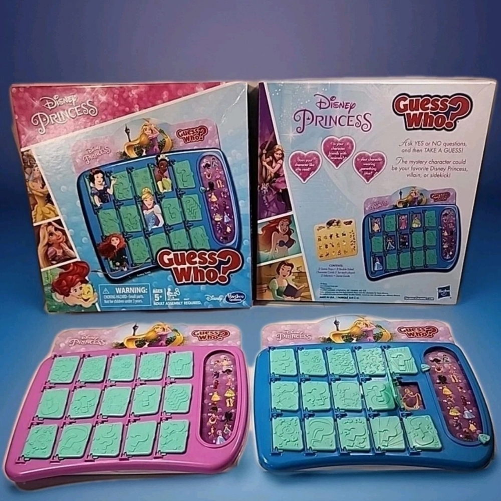 Disney Princess Guess Who? Guessing Game Hasbro Complete Rapunzel Ariel Belle